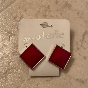 Red Charming Charlie Earrings